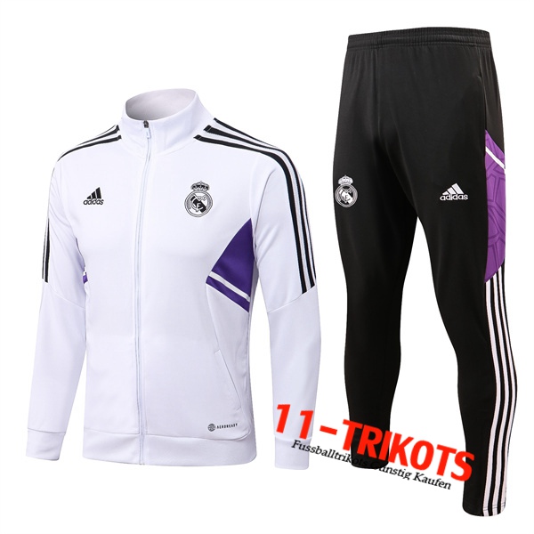 Real Madrid Trainingsanzug (Jacke) Weiß 2022/2023