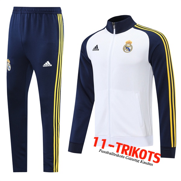 Real Madrid Trainingsanzug (Jacke) Weiß/Navy blau 2022/2023