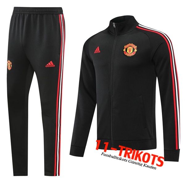 Manchester United Trainingsanzug (Jacke) Schwarz 2022/2023