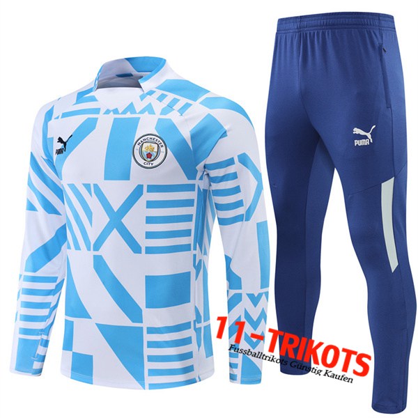 Manchester City Trainingsanzug Blau/Weiß 2022/2023