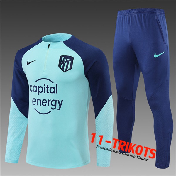 Atletico Madrid Trainingsanzug Kinder Hellblau 2022/2023