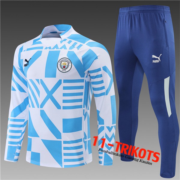 Manchester City Trainingsanzug Kinder Blau/Weiß 2022/2023