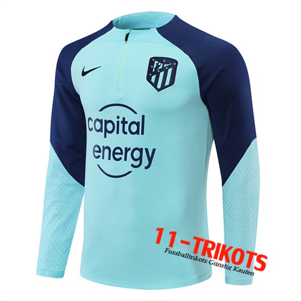 Atletico Madrid Training Sweatshirt Hellblau 2022/2023