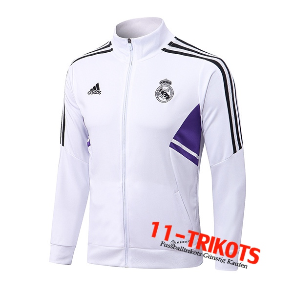 Real Madrid Trainingsjacke Weiß 2022/2023