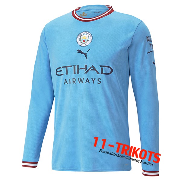 Neues Manchester City Langarm Heimtrikot 2022/2023