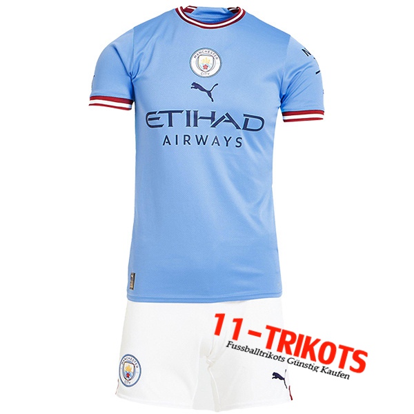 Neues Manchester City Kinder Heimtrikot 2022/2023