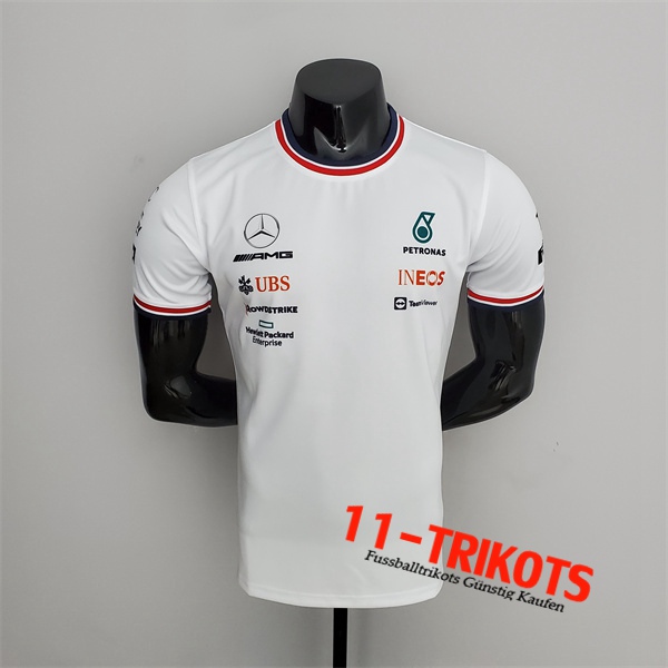 T-Shirt F1 Mercedes Benz Weiß 2022