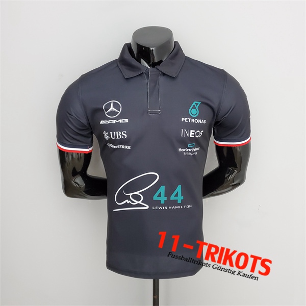 Polo F1 Mercedes Benz Schwarz #44 HAMILTON 2022