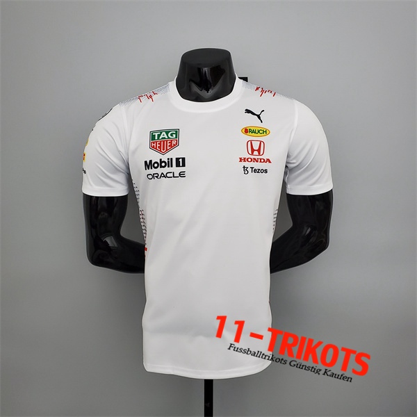 T-Shirt F1 RedBull Racing Team Weiß 2022