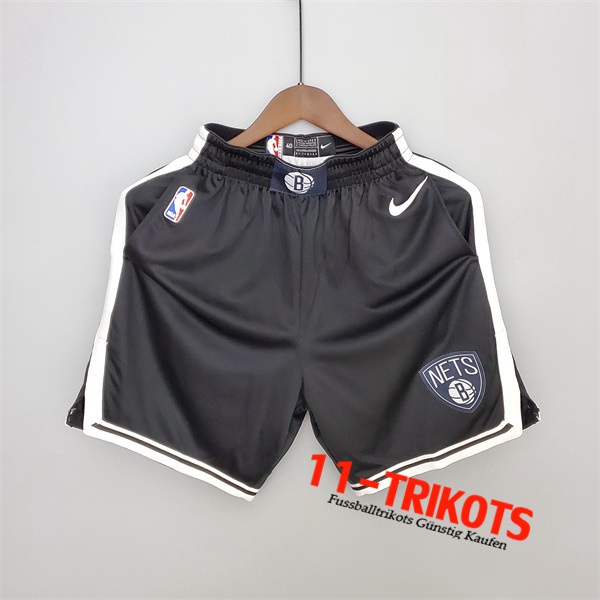 Brooklyn Nets Shorts NBA Schwarz