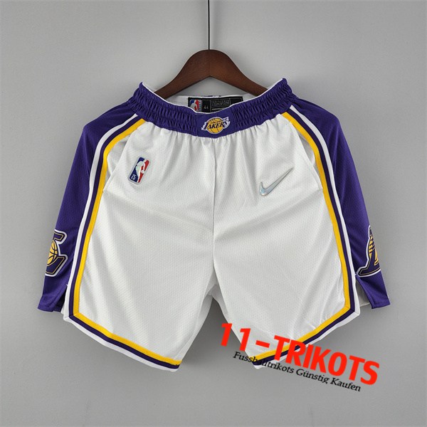 Los Angeles Lakers Shorts NBA Weiß 75th Anniversary