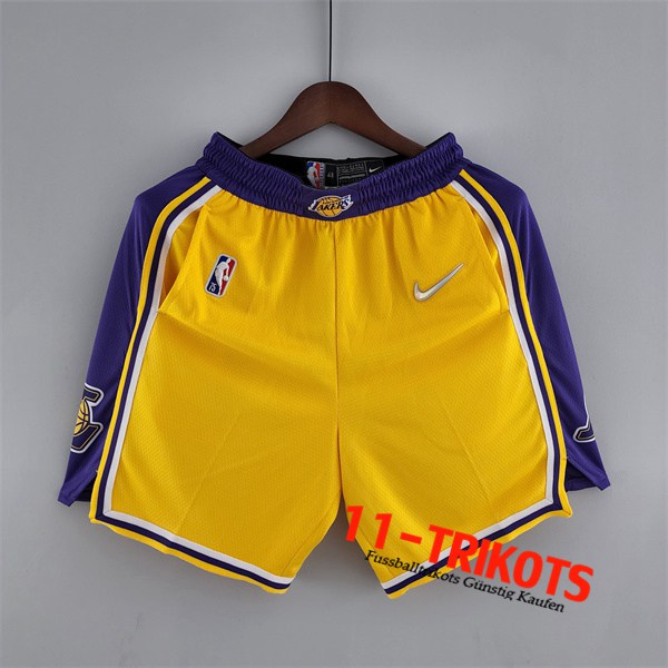 Los Angeles Lakers Shorts NBA Gelb 75th Anniversary