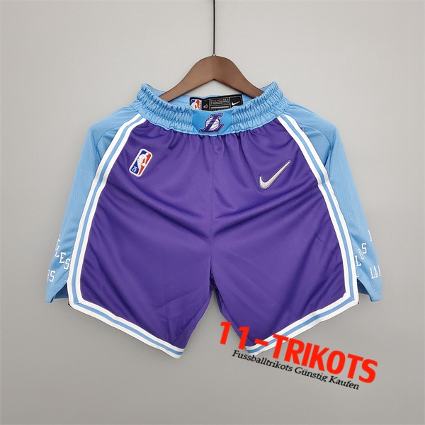 Los Angeles Lakers Shorts NBA 2022 Violett City Edition