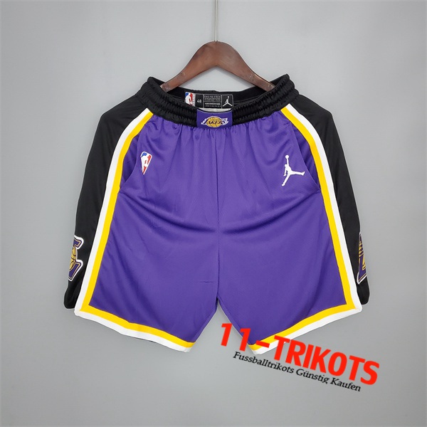 Los Angeles Lakers Shorts NBA Violett/Schwarz Side