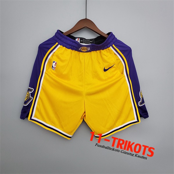 Los Angeles Lakers Shorts NBA Gelb