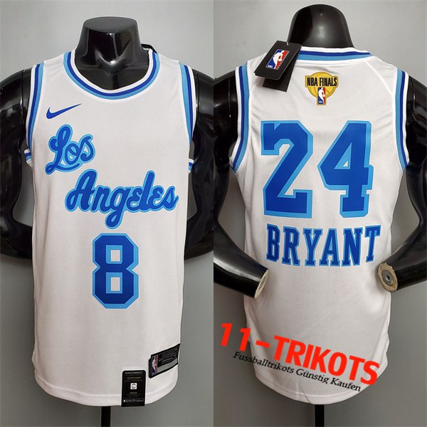 Los Angeles Lakers Before (Bryant #8) After (Bryant #24) NBA Trikots Weiß