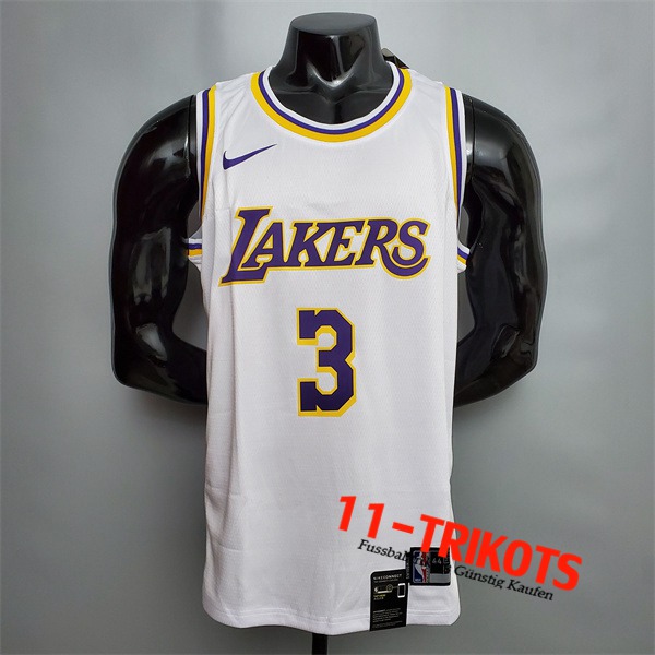 Los Angeles Lakers (Davis #3) NBA Trikots Weiß Encolure Ronde