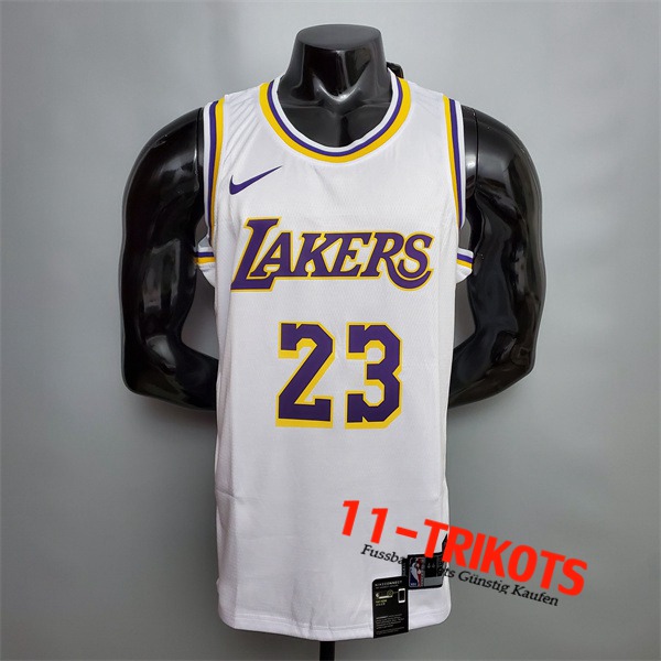Los Angeles Lakers (James #23) NBA Trikots Weiß Encolure Ronde