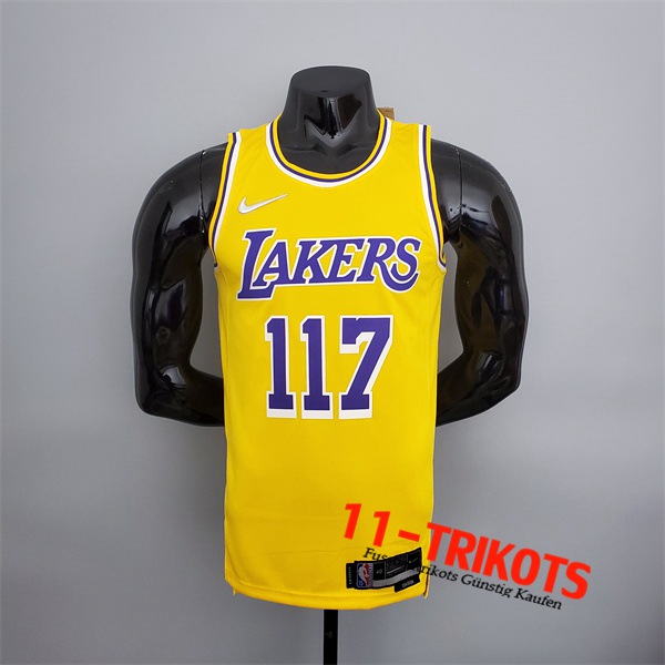 Los Angeles Lakers (Chief #117) NBA Trikots Gelb 75th Anniversary X-BOX Joint