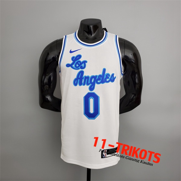 Los Angeles Lakers (Westbrook #0) NBA Trikots Weiß Latin Night (High Head)