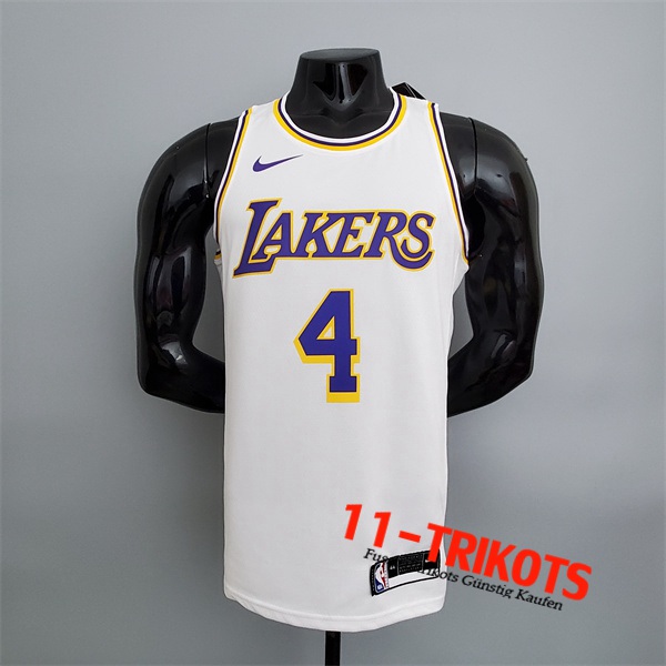 Los Angeles Lakers (Rondo #4) NBA Trikots Weiß Encolure Ronde