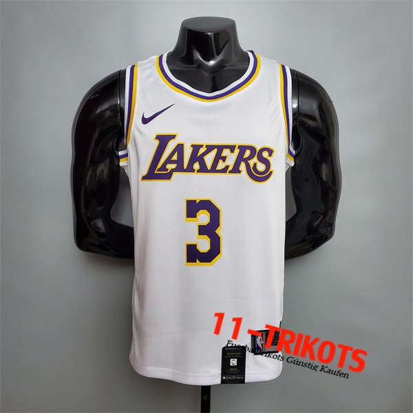 Los Angeles Lakers (Davis #3) NBA Trikots Weiß Encolure Ronde