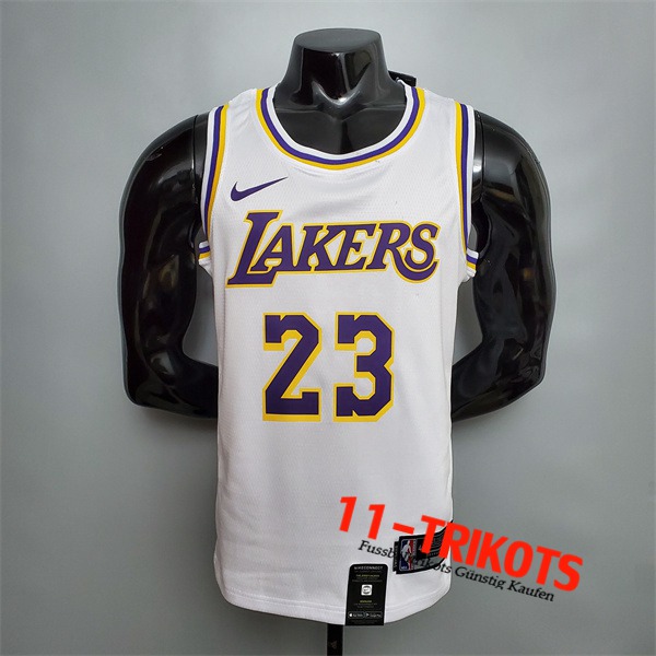 Los Angeles Lakers (James #23) NBA Trikots Weiß Encolure Ronde