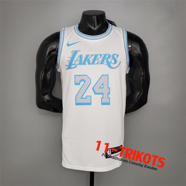 Los Angeles Lakers (Bryant #24) NBA Trikots Weiß Encolure Ronde Retro Limited Edition