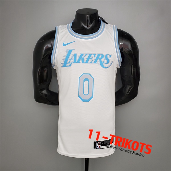 Los Angeles Lakers (Kuzma #0) NBA Trikots Weiß Encolure Ronde Retro Limited Edition