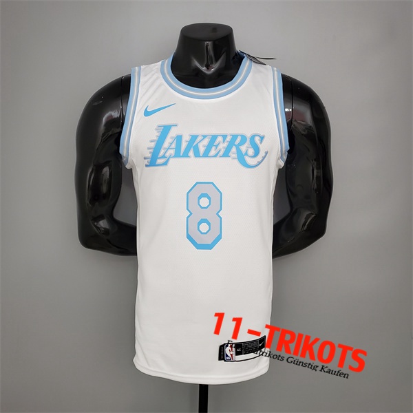 Los Angeles Lakers (Bryant #8) NBA Trikots Weiß Encolure Ronde Retro Limited Edition