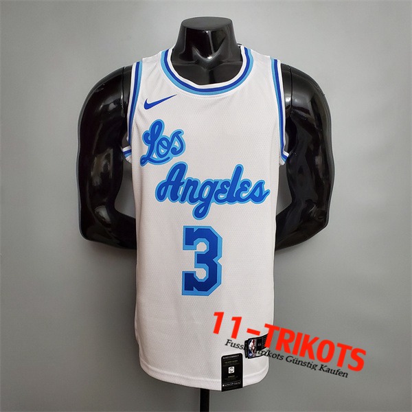 Los Angeles Lakers (Davis #3) NBA Trikots Weiß Retro Night