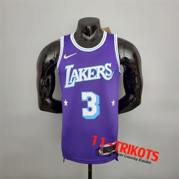 Los Angeles Lakers (Davis #3) NBA Trikots Violett 75th Anniversary City Edition