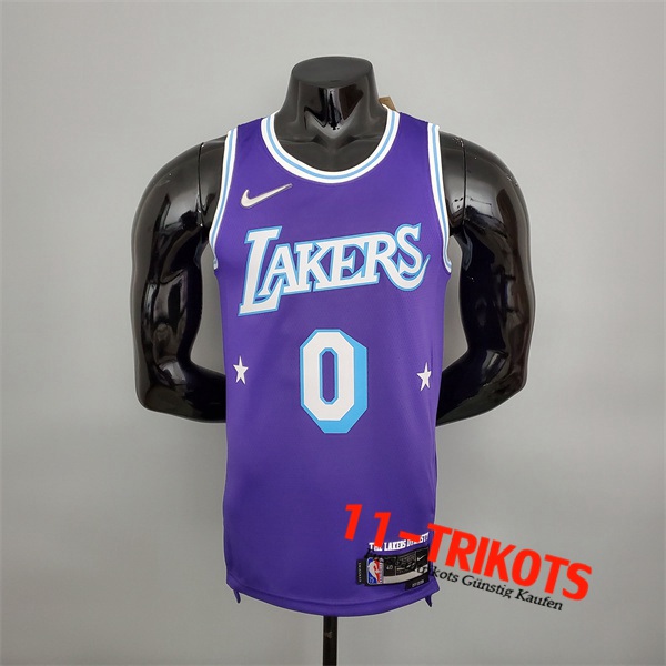 Los Angeles Lakers (Westbrook #0) NBA Trikots Violett 75th Anniversary City Edition