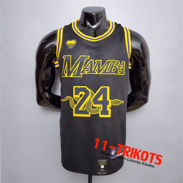 Los Angeles Lakers (Bryant #24) NBA Trikots Schwarz/Gelb