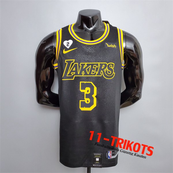 Los Angeles Lakers (Davis #3) NBA Trikots Schwarz