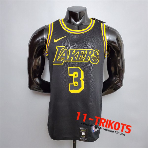 Los Angeles Lakers (Davis #3) NBA Trikots Schwarz