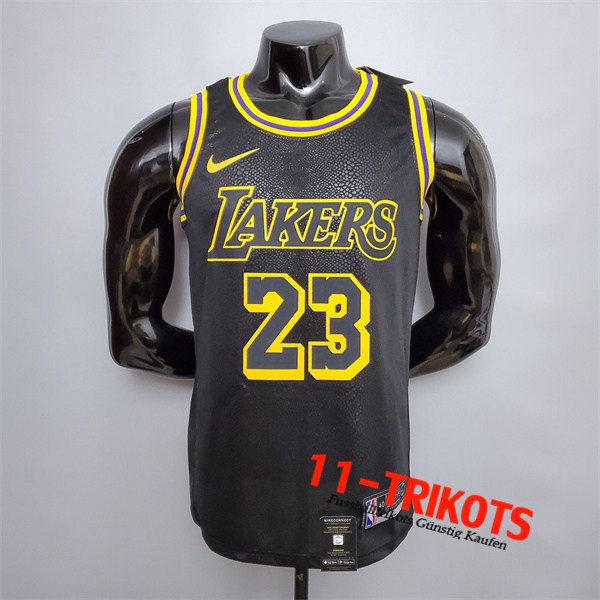 Neues Los Angeles Lakers (James #23) NBA Trikots Schwarz
