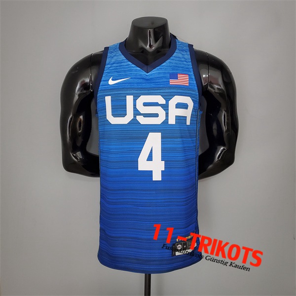 Jeux Olympiques (Beal #4) NBA Trikots USA Team 2021 Blau