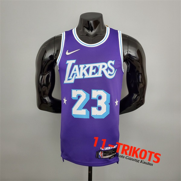 Los Angeles Lakers (James #23) NBA Trikots Violett 75th Anniversary City Edition