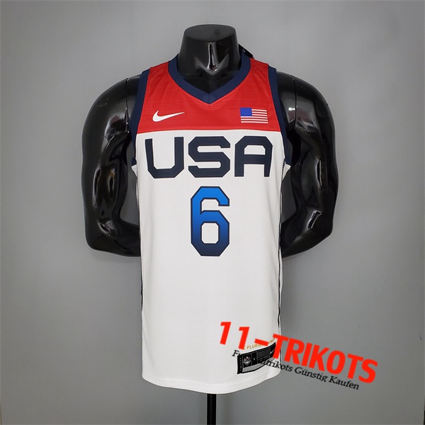 Jeux Olympiques (Lillard #6) NBA Trikots USA Team 2021 Blau