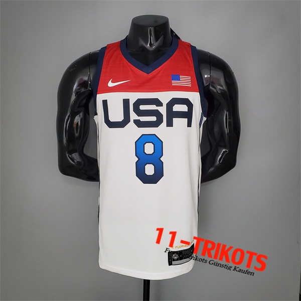 Jeux Olympiques (Middleton #8) NBA Trikots USA Team 2021 Weiß