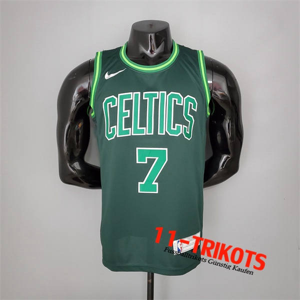 Boston Celtics (Brown #7) NBA Trikots 2021 Grün Bonus Edition Dark