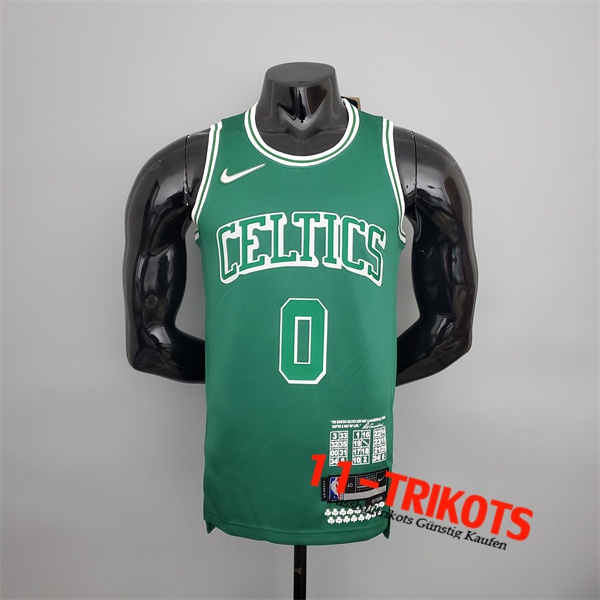 Boston Celtics (Tatum #0) NBA Trikots 2022 Grün Teltes City Edition