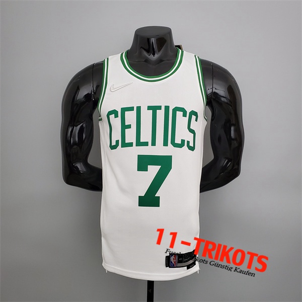 Boston Celtics (Brown #7) NBA Trikots Weiß 75th Anniversary