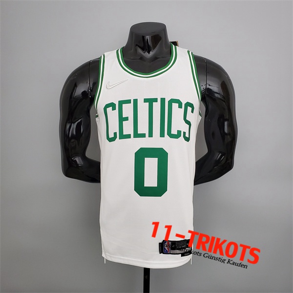 Boston Celtics (Tatum #0) NBA Trikots Weiß 75th Anniversary