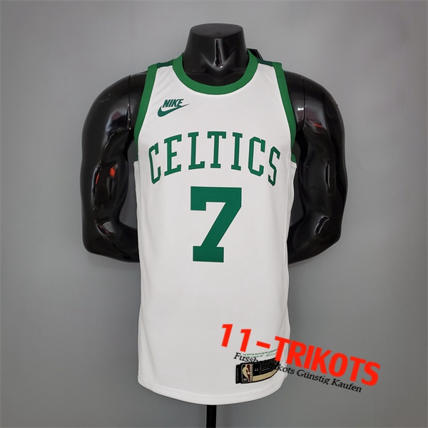 Neues Boston Celtics (Brown #7) NBA Trikots Weiß 75th Anniversary