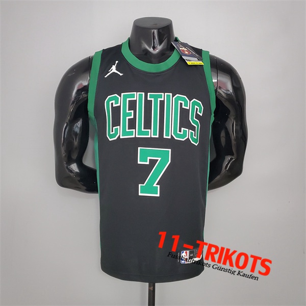Boston Celtics (Brown #7) NBA Trikots Schwarz Jordan Theme
