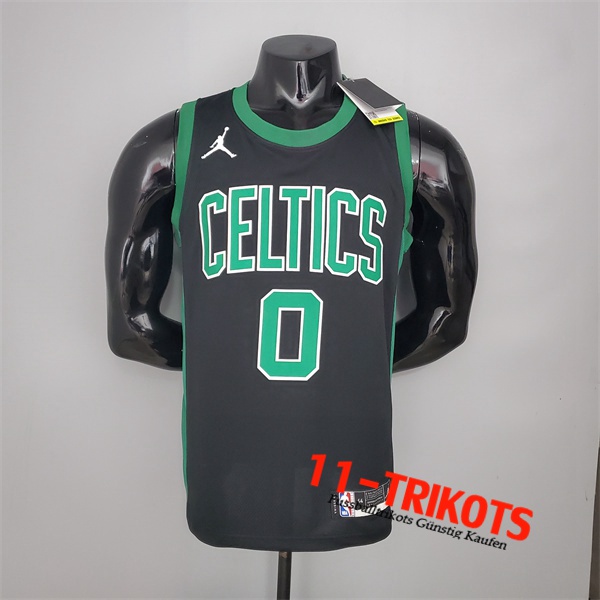 Boston Celtics (Tatum #0) NBA Trikots Schwarz Jordan Theme