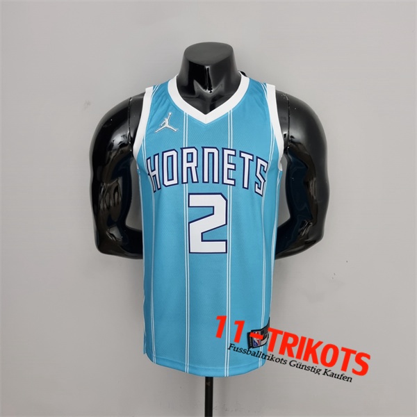 Charlotte Hornets (Ball #2) NBA Trikots Blau 75th Anniversary