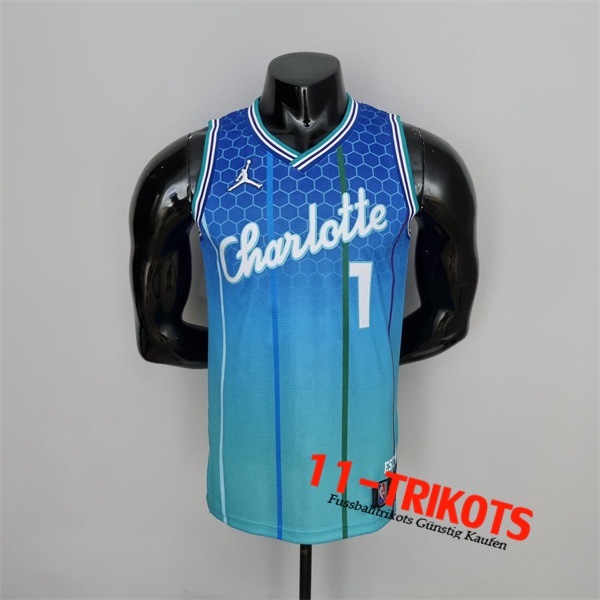 Charlotte Hornets (Ball #1) NBA Trikots 2022 Blau City Edition
